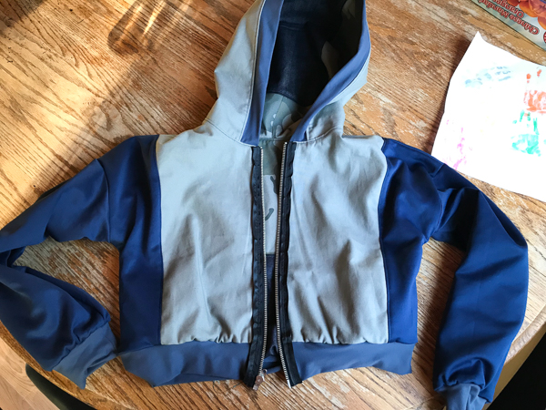 The inside view of the Rose Hip Jacket. Capable of being reversible with the appropriate zipper.