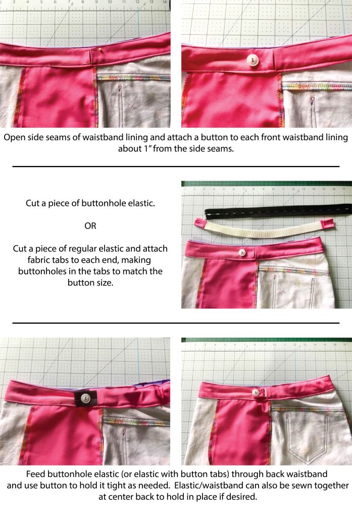 How to add button loop elastic to the Bedrock skirt.