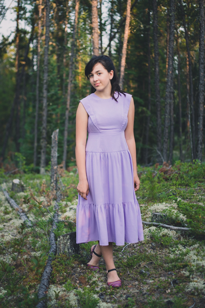 The Forest dress bodice with the Miss Fern skirt add-on.