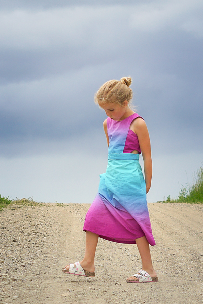 The midi length Forest dress by Sofiona Designs in girls' sizes 2-16.